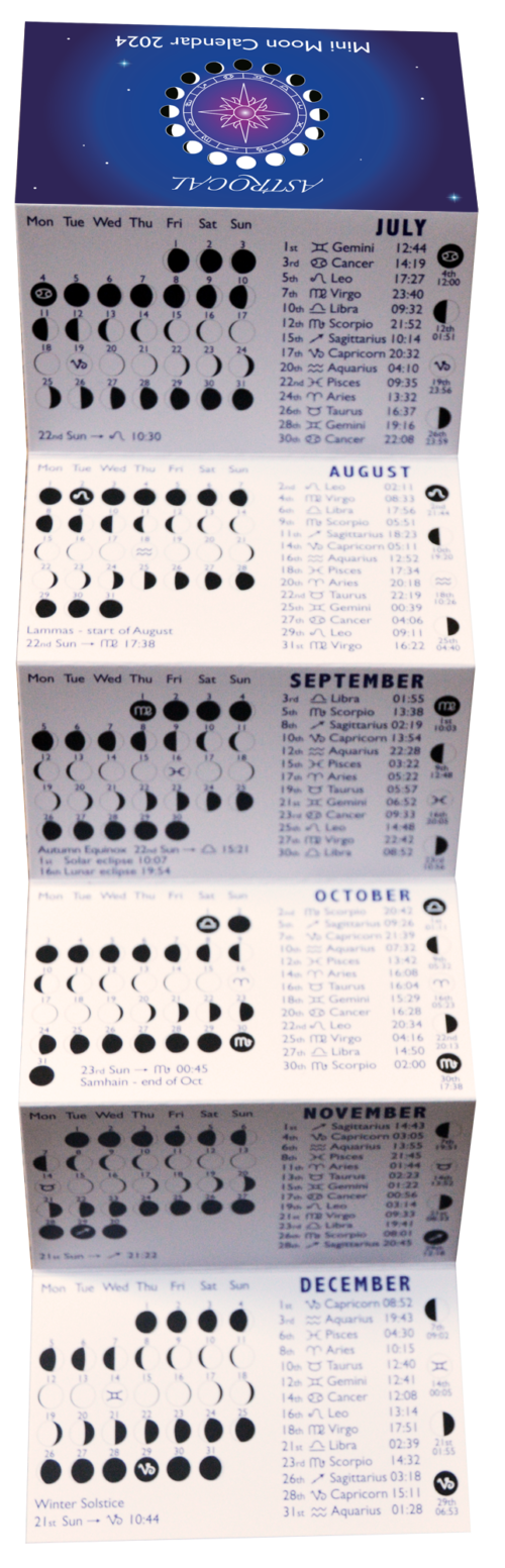 Mini MOON CALENDAR 2024
