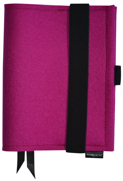 Pink felt moon diary cover