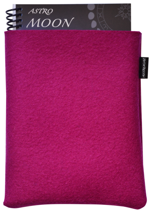 Pink felt moon diary pouch