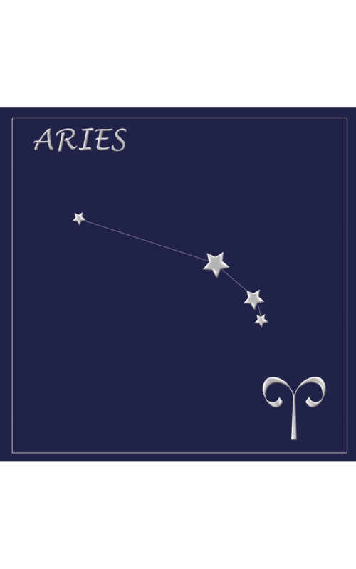 Aries constellation card