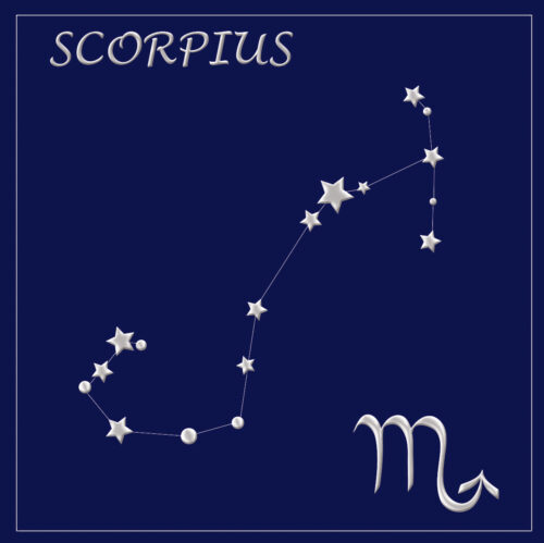 Scorpio constellation card