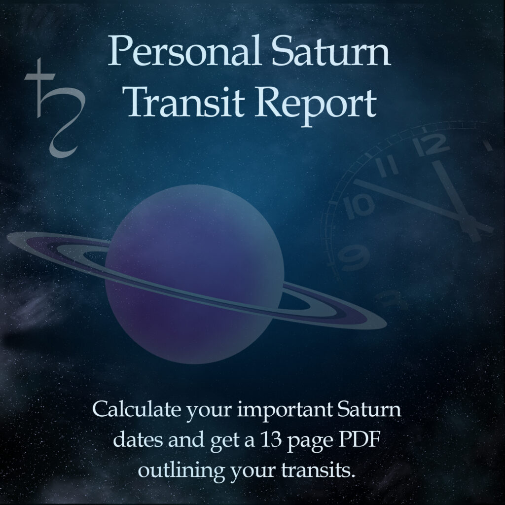 Saturn return report astrocal