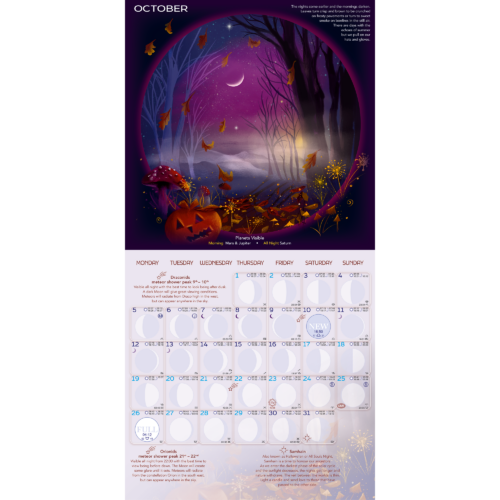 Seasons & Cycles Moon Calendar 2026 October