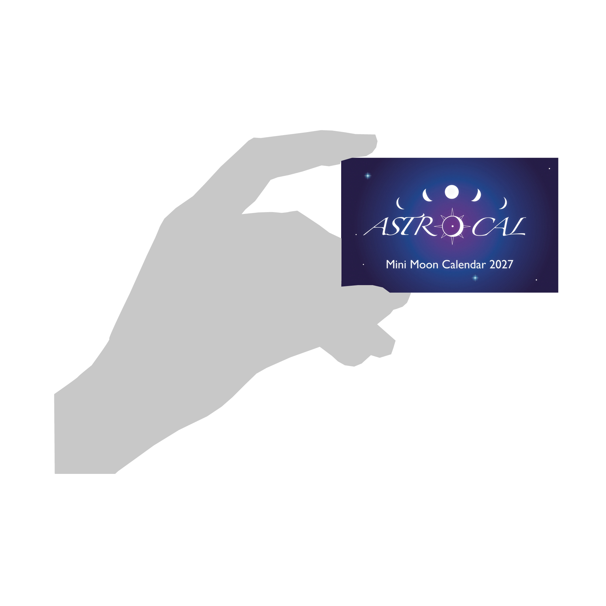 Holding Mini Moon Calendar 2027